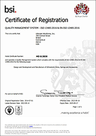 EU ISO 13485 <br />Quality System Certificate