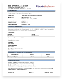 Thermoplastic Polymer SDS